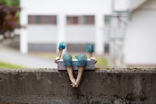 "Incomplete" sculptures by Lene Kilda