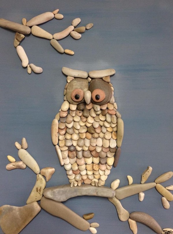 Creative art from stones find on the beach by Stefano Furlani