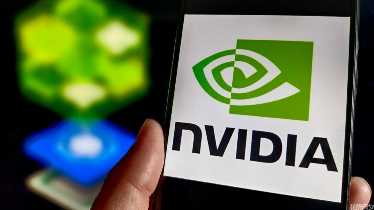手机屏幕上的 Nvidia 标志