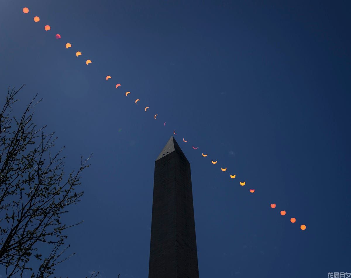 Total solar eclipse 2024 Washington Monument composite gettyimages-2141956181